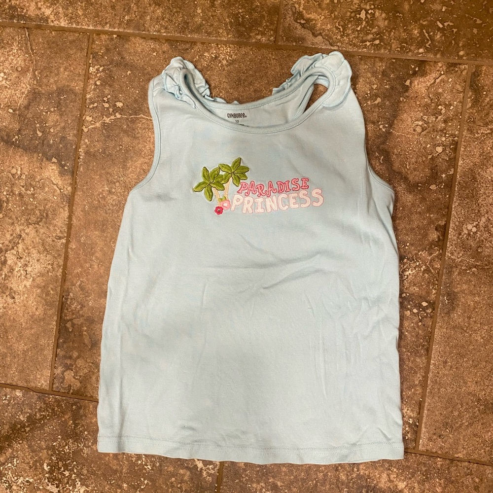 Gymboree Blue Tank Top with Bow Detail